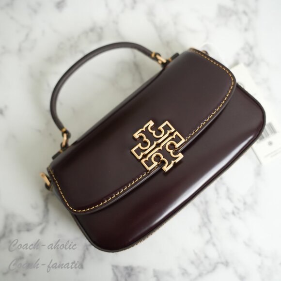 Tory Burch Britten Mini Top Handle Crossbody 153726 Tempranillo NWT - Picture 8 of 11